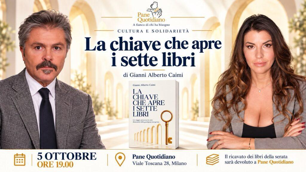 “La chiave che apre i sette libri”: a Milano la presentazione del libro di Gianni Alberto Caimi